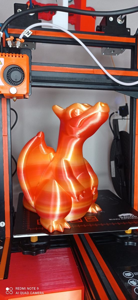 PLA Silk Premium MULTICOULEUR FEU Wanhao - 1.75mm, 1 Kg