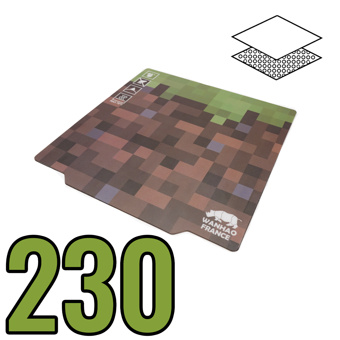 Surface adhésive pour Duplicator 12/230 jaune (choix de couleur)